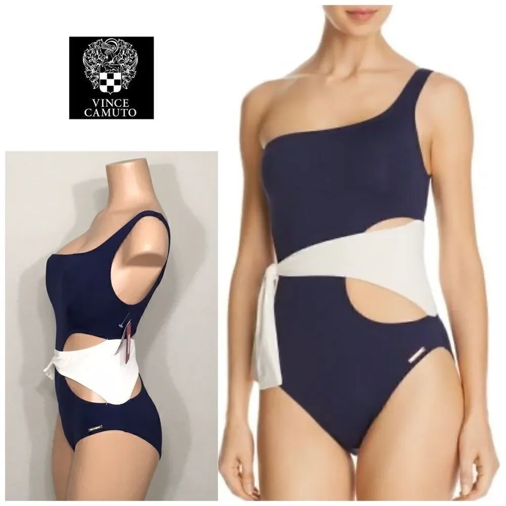 Vince Camuto one shoulder swimsuit